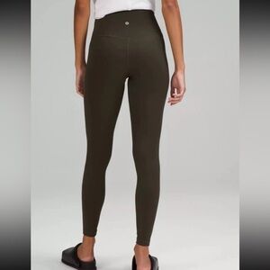 Like New Lululemon Align High-Rise Pant 25". Color Dark Olive. Size 4